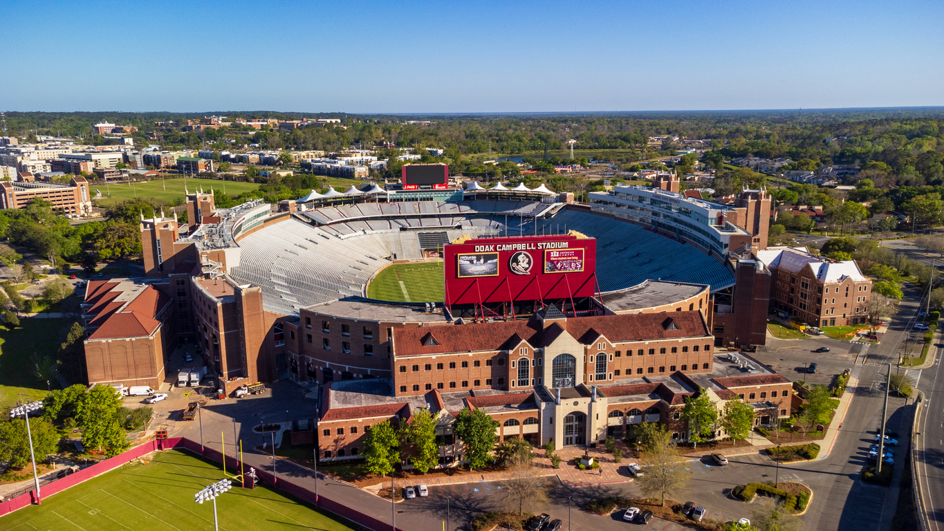 Tallahassee, FL - March 2023: Doak Campbell Stadium, home of Florida State University Football